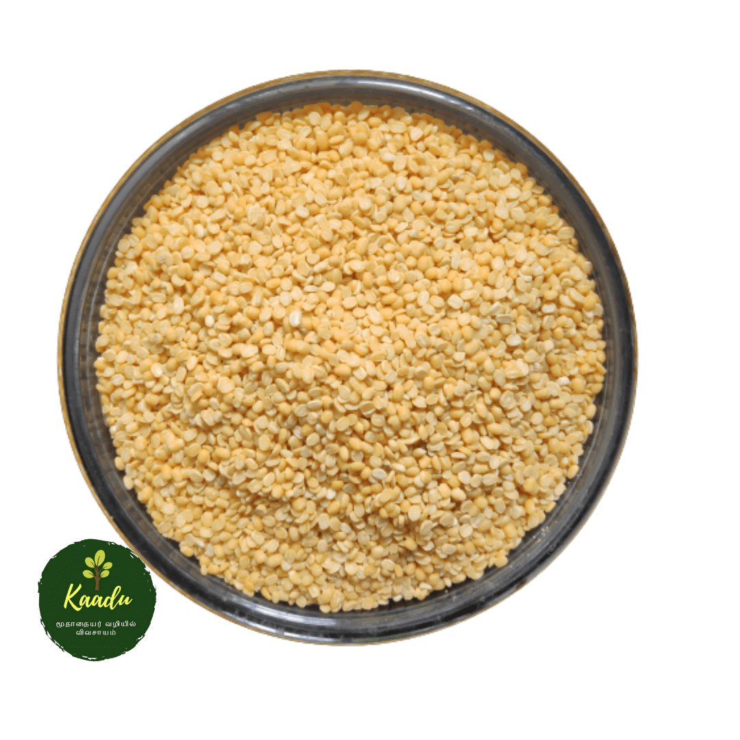 organic yellow Moong Dal kept in a bowl