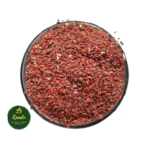 Karunguruvai Red rice kept in a bowl