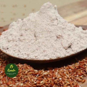 Red Rice puttu flour kept in a bowl