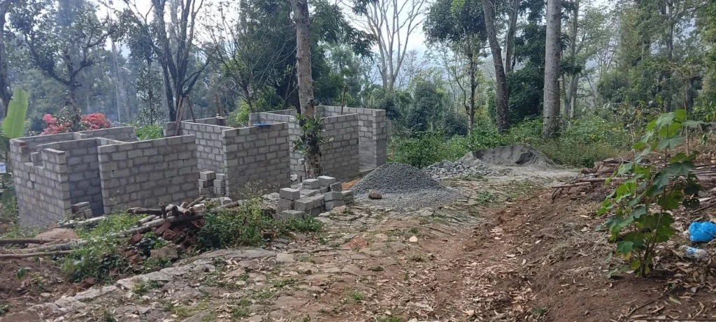 Construction work underway at Kodai Farm